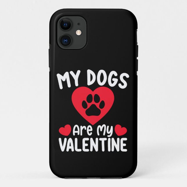 Coques Case-Mate iPhone Mes Chiens Sont Mes Valentin Amoureux Des Animaux  (Dos)