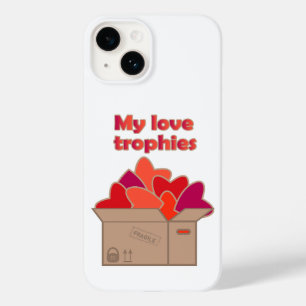 Coque Pour iPhone 14 Mes trophées d'amour dans une boîte pleine de coeu
