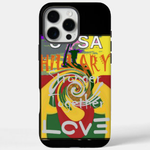 Coques iPhone 16 Pro Max Message d'amour dans les couleurs de Rasta Imprime