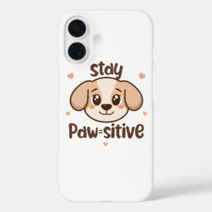 Coque Pour iPhone 16 Message de Chien Positif Inspirant