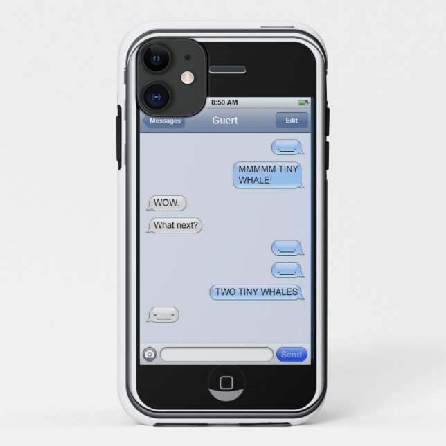 Coques Case-Mate iPhone Messagerie textuelle amusante pour les baleines iP (Dos)