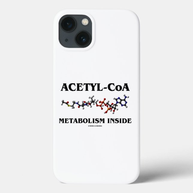 Coques Case-Mate iPhone Métabolisme Acétyl-CoA dans la molécule chimique (Verso)