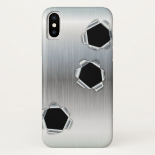 Case-Mate iPhone Case Métal brossé amusant et Trous à puces