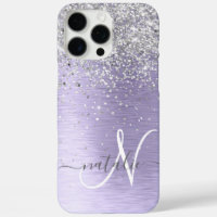 Métal brossé violet Parties scintillant d'argent N