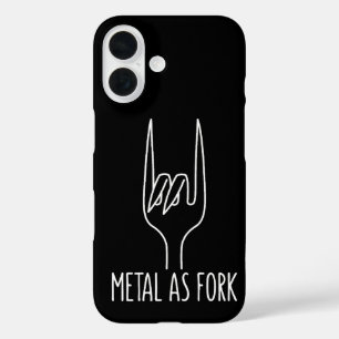 Coque Pour iPhone 16 Métal comme Fork Drôle Rock sur la conception de c