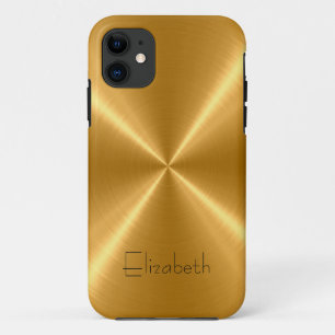Coque iPhone 11 Métal d'acier inoxydable d'or