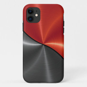 Case-Mate iPhone Case Métal en acier brillant rouge argent 3