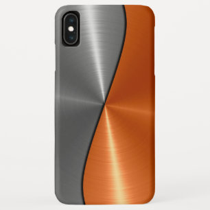 Case-Mate iPhone Case Métal en acier inoxydable argenté et orange