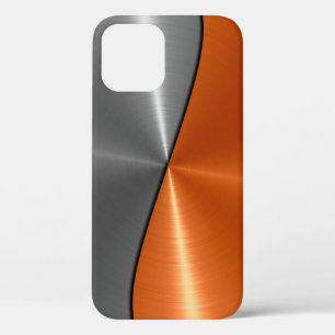 Case-Mate iPhone Case Métal en acier inoxydable argenté et orange