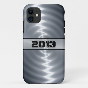 Coques Pour iPhone Métal en acier inoxydable brillant en argent 11