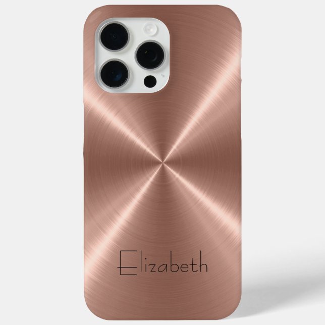 Coques Case-Mate iPhone Métal en acier inoxydable bronze (Verso)