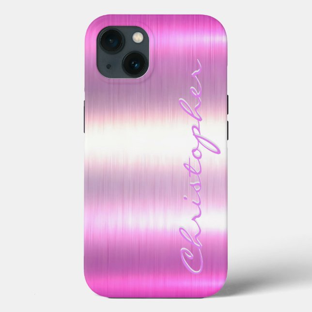 Coques Case-Mate iPhone Métal en acier inoxydable et violet en titane (Verso)