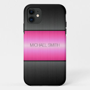 Case-Mate iPhone Case Métal en acier inoxydable rose et noir