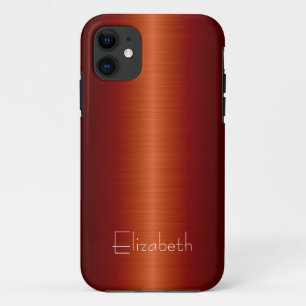 Coque Case-Mate Pour iPhone Métal en acier inoxydable rouge 2