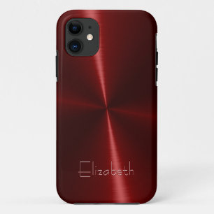 Coque iPhone 11 Métal en acier radial brillant frais