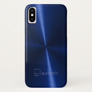 Coque iPhone X Métal en acier radial brillant frais