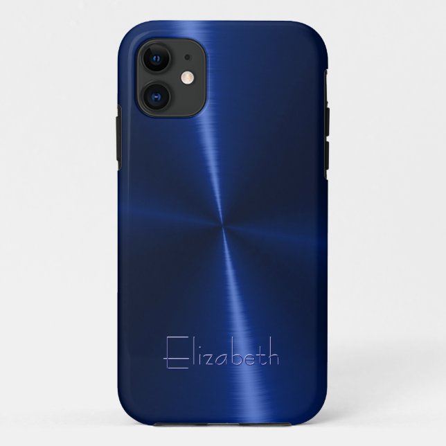 Coques Case-Mate iPhone Métal en acier radial brillant frais (Dos)