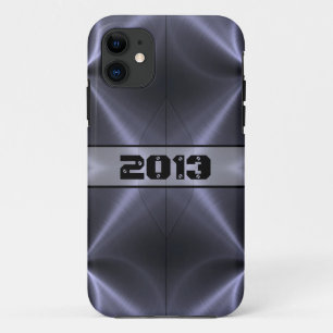 Coque iPhone 11 Métal gris brillant en acier inoxydable