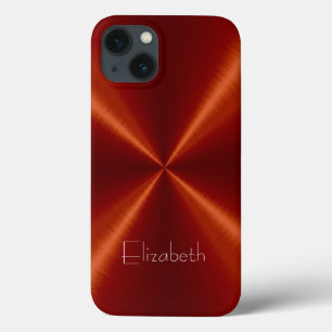 Case-Mate iPhone Case Métal rouge d'acier inoxydable