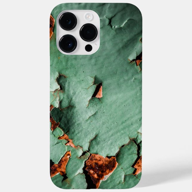 Coques Case-Mate iPhone métal rouillé brun turquoise cool (Verso)