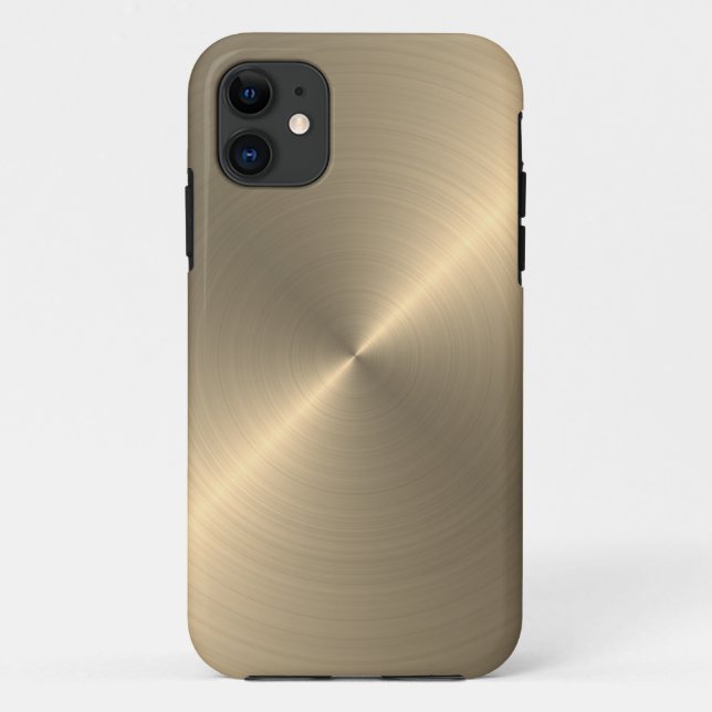 Coques Case-Mate iPhone Métallure d'or radial| Personnalisé (Dos)