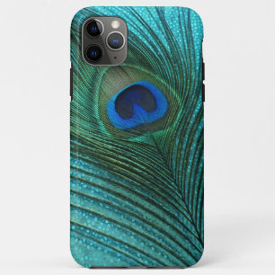 Case-Mate iPhone Case Métallurgie Aqua Blue Peacock Feather