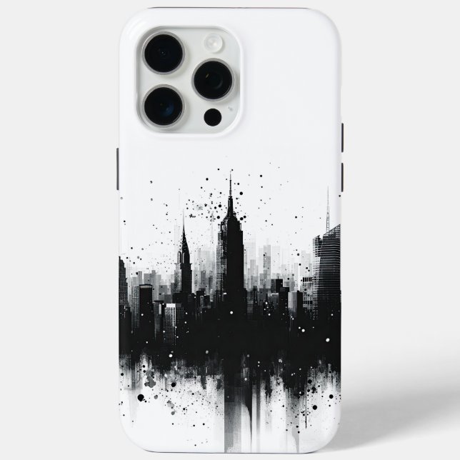 Coques Case-Mate iPhone Métropole noire et blanche (Verso)