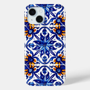 Coque Pour iPhone 15 Mexique Talavera Terracotta Carrelage Design No 8