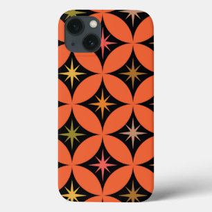 Case-Mate iPhone Case Mi-siècle étoiles atomiques sur les cercles orange