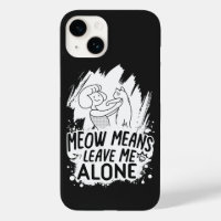 Miaou Signifie Laissez-Moi Seul Chat Drôle - Blanc