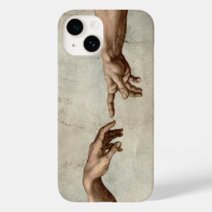 Coque Pour iPhone 14 Michaelangelo mains création adam dieu