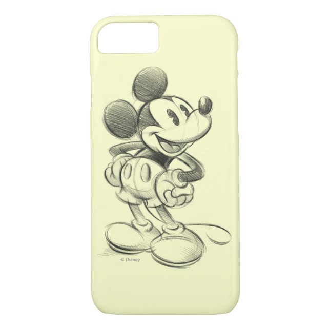 Coques Case-Mate iPhone Mickey classique | Croquis (Dos)