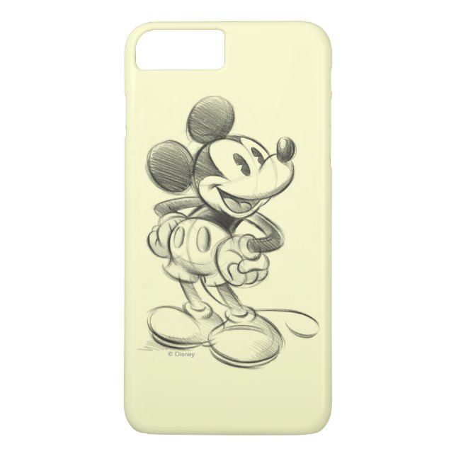 Coques Case-Mate iPhone Mickey classique | Croquis (Dos)