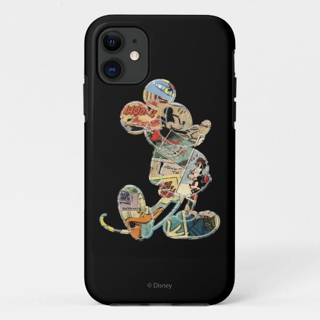 Coques Case-Mate iPhone Mickey classique | Silhouette comique (Dos)