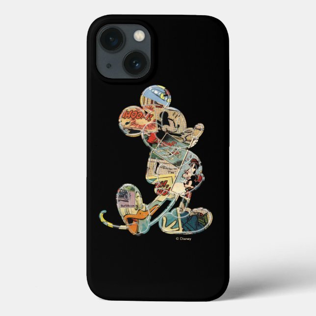 Coques Case-Mate iPhone Mickey classique | Silhouette comique (Verso)