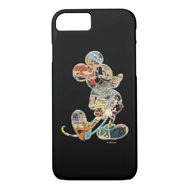 Coques Case-Mate iPhone Mickey classique | Silhouette comique (Dos)