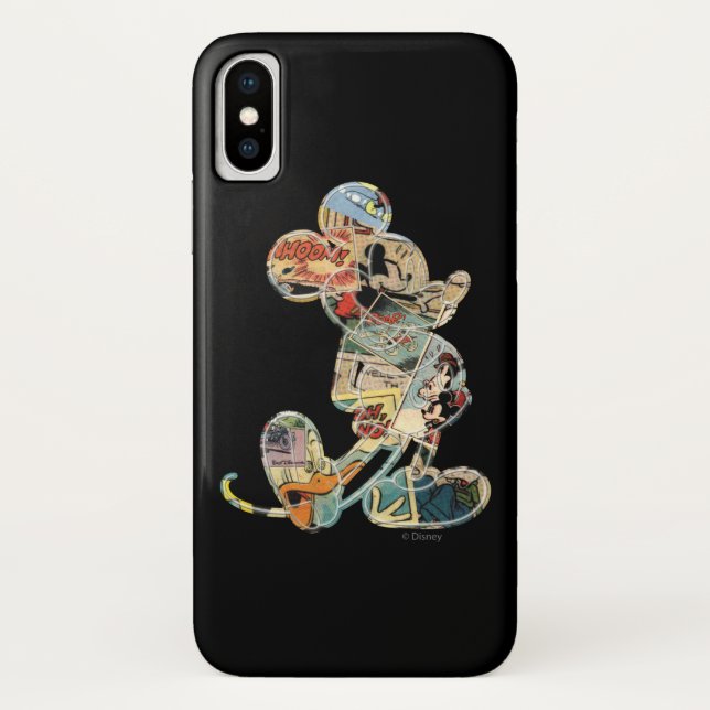 Coques Case-Mate iPhone Mickey classique | Silhouette comique (Dos)