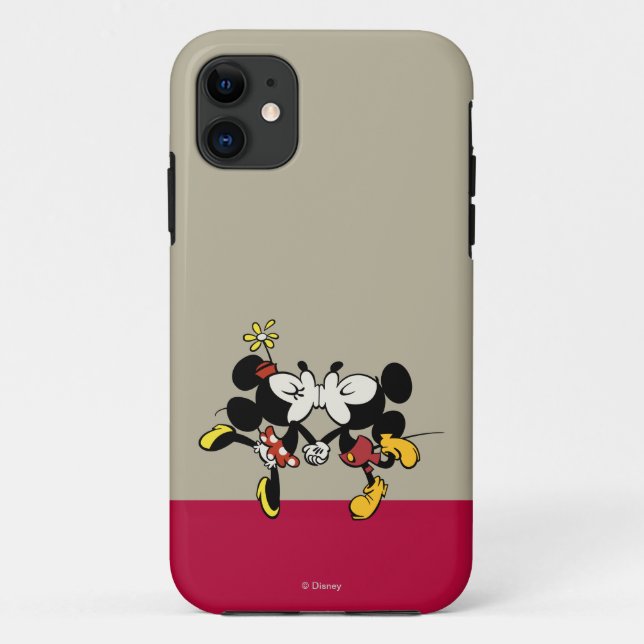 Coques Case-Mate iPhone Mickey et Minnie s'embrassant (Dos)
