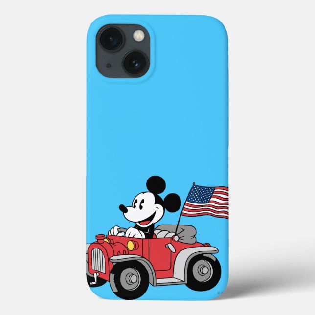 Coques Case-Mate iPhone Mickey férié | Cabriolet rouge (Verso)