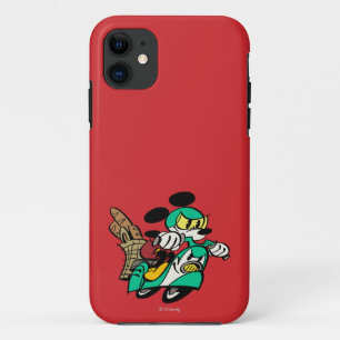 Coque iPhone 11 Mickey français Course à Vespa