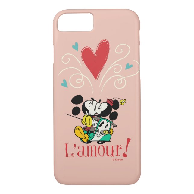 Coques Case-Mate iPhone Mickey français | L'amour (Dos)