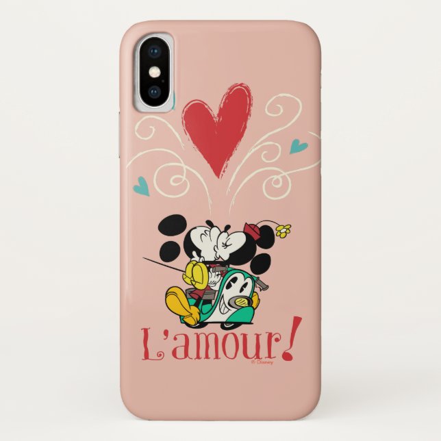 Coques Case-Mate iPhone Mickey français | L'amour (Dos)