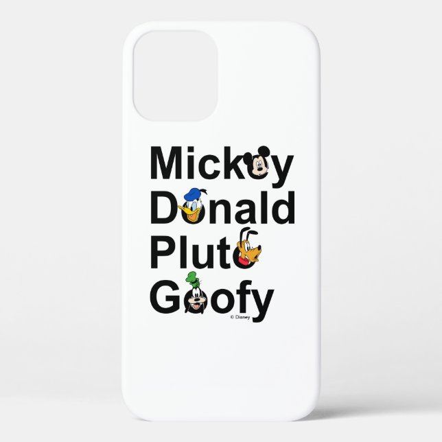 Coques Case-Mate iPhone Mickey & Friends | Mickey Donald Pluto Goofy (Verso)