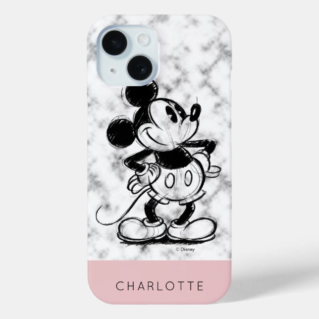 Coques Case-Mate iPhone Mickey | Marbre - Ajoutez Votre Nom (Verso)