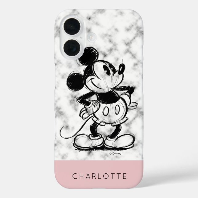 Coques Case-Mate iPhone Mickey | Marbre - Ajoutez Votre Nom (Verso)