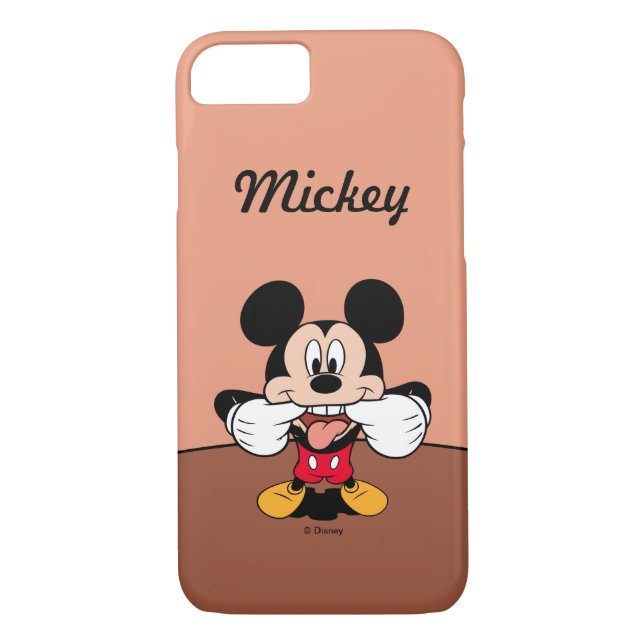 Coques Case-Mate iPhone Mickey moderne | Sticking Out Tongue | Votre nom (Dos)