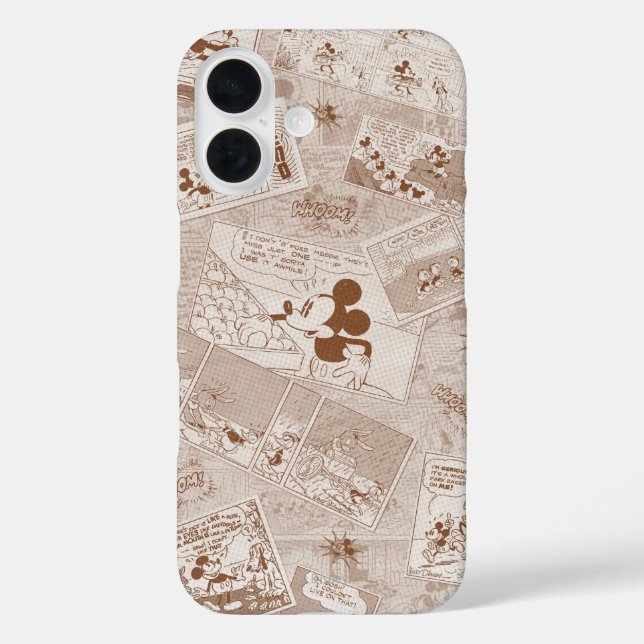 Coques Case-Mate iPhone Mickey Mouse | Antique Mickey Comic Motif (Verso)