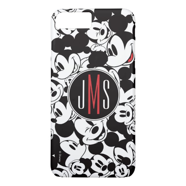 Coques Case-Mate iPhone Mickey Mouse | Motif de la foule de monogrammes (Dos)