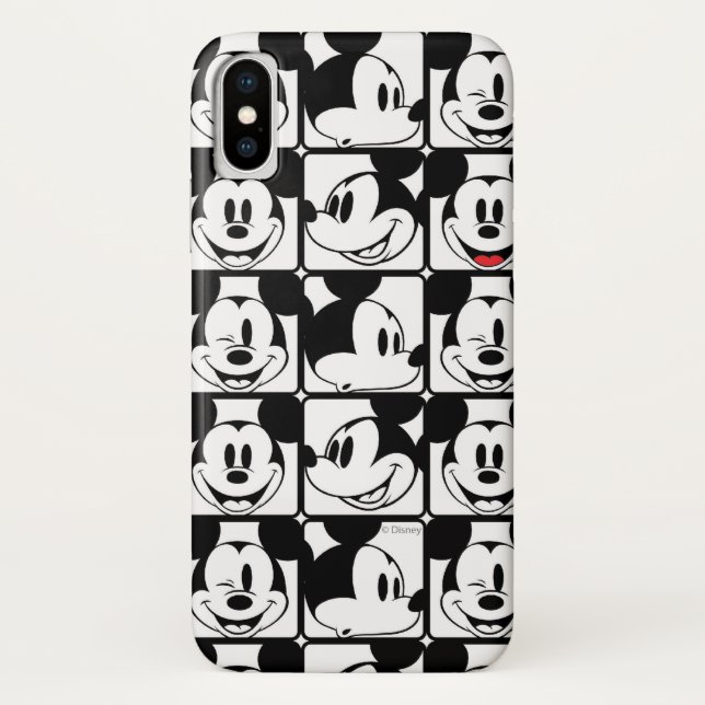 Coques Case-Mate iPhone Mickey Mouse | Motif quadrillé (Dos)
