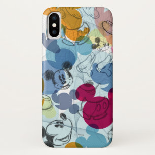 Coque iPhone X Mickey & ses amis Motif de tête de souris esquis